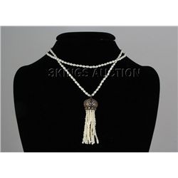 129.16ctw Victorian Silver Jewelry Necklace
