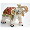 Image 1 : Marble UpTrunk Elephant w/ Gold Plated Design 4in.x5in.