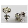 Image 1 : Genuine 2.40 ctw Princess Cut Earring J-K, SI3/I1