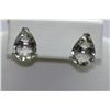 Image 1 : 27.35 CTW GREEN AMETHYST EARINGS .925 STERLING SILVER