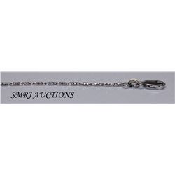 GENUINE 14K ITALIAN WHITE GOLD 3.68G D/C BAR CHAIN