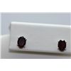 Image 1 : 7.25 CTW GARNET EARINGS .925 STERLING SILVER