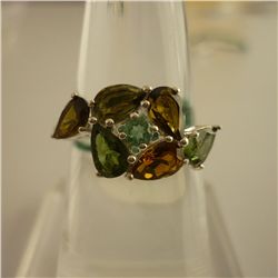 24.95 ctw,SEMIPRECIOUS RING .925 STERLING SILVER