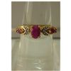 Image 1 : 12.35 ctw Gold Plated silver Ruby Ring