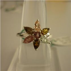 30.90 ctw,SEMIPRECIOUS RING .925 STERLING SILVER