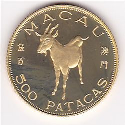 Macao 500 Patacas gold 1979, Year of Goat