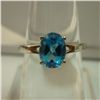 Image 1 : 10.00 CTW BLUE TOPAZ RING .925 STERLING SILVER
