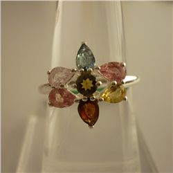 21.40 ctw,SEMIPRECIOUS RING .925 STERLING SILVER