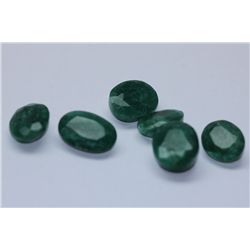28.50 AFRICAN EMERALD MIX-SHAPED/SIZED (6 PC)