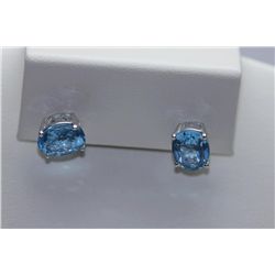 14.65 CTW BLUE TOPAZ EARINGS .925 STERLING SILVER
