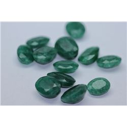 50.65 AFRICAN EMERALD MIX-SHAPED/SIZED (12 PC)