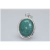 Image 1 : 31.19 CTW EMERALD CABUSHION PENDANT .925 STERLING SILVE