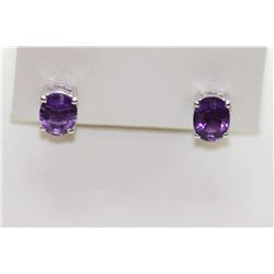 11.55 CTW AMETHYST EARINGS .925 STERLING SILVER
