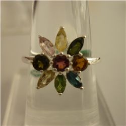 24.30  ctw,SEMIPRECIOUS RING .925 STERLING SILVER