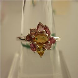 22.26ctw,SEMIPRECIOUS RING .925 STERLING SILVER