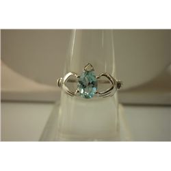 8.90 ctw Blue Topaz  Ring .925 Sterling Silver