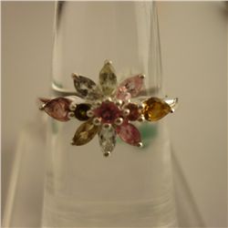 24.50 ctw,SEMIPRECIOUS RING .925 STERLING SILVER