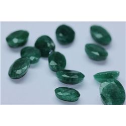 52.60 AFRICAN EMERALD MIX-SHAPED/SIZED (12 PC)