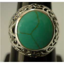 27.20 ctw Lapiz Ring .925 Sterling Silver