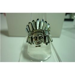 44.00 CTW Skull ring .925 STERLING SILVER