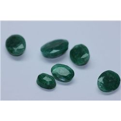 26.10AFRICAN EMERALD MIX-SHAPED/SIZED (6 PC)