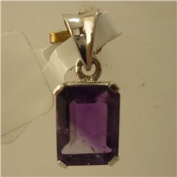 7.25 CTW AMETHYST PENDANT .925 STERLING SILVER