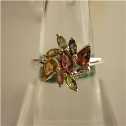22.00 ctw,SEMIPRECIOUS RING .925 STERLING SILVER