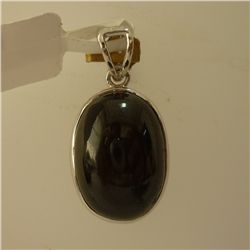 25.50 CTW BLACK STAR PENDANT .925 STERLING SILVER