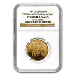 Vietnam Veterans Memorial 1/2 oz Gold Medal NGC PF70UC