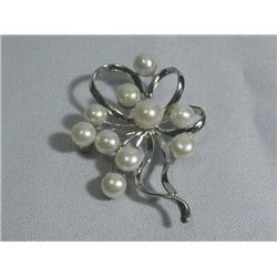 RIBBON WHITE PEARL BROOCH AUTHENTIC PHILIPPINE PEARL ME