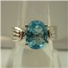 Image 1 : 24.25 CTW BLUE TOPAZ RING .925 STERLING SILVER