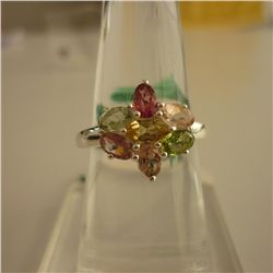 26.95 ctw,SEMIPRECIOUS RING .925 STERLING SILVER