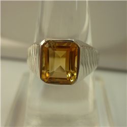 28.25 CTW CITRINE RING .925 STERLING SILVER