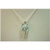 Image 1 : 19.05 ctw Blue Topaz Pendant with chain .925 Sterling S
