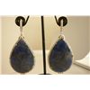 Image 1 : 110.4 CTW SAPPHIRE AND DIAMOND EARRING AND PENDANT SET