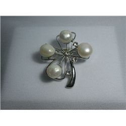 KISHI WHITE PEARL CZ BROOCH AUTHENTIC PHILIPPINE PEARL