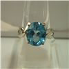 Image 1 : 21.50 CTW BLUE TOPAZ RING .925 STERLING SILVER