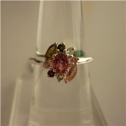 22.20 ctw,SEMIPRECIOUS RING .925 STERLING SILVER