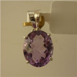 9.25 CTW AMETHYST PENDANT .925 STERLING SILVER