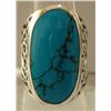 Image 1 : 34.30 ctw Turquoise Ring .925 Sterling Silver