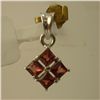 Image 1 : 4.50 CTW GARNET PENDANT .925 STERLING SILVER