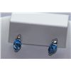 Image 1 : 18.50 CTW BLUE TOPAZ EARINGS .925 STERLING SILVER