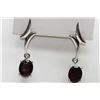 Image 1 : 23.15 CTW GARNET EARINGS .925 STERLING SILVER