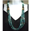 Image 1 : Navajo Turquoise & Multi-Stone 7-Strand Sterling Silver Necklace - Tommy Singer