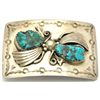 Image 1 : Old Pawn Navajo Turquoise Buckle - J.B.