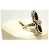Image 2 : Zuni Onyx & Turquoise Sterling Silver Snake Women's Ring - Effie Calavaza