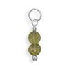 Image 1 : Peridot Coin Bead Charm - August Birthstone