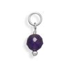 Image 1 : Faceted Amethyst Bead Charm - February Birthstone