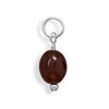 Image 1 : Oval Garnet Charm - January Birthstone
