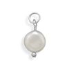 Image 1 : Cultured Freshwater Coin Pearl Charm - June Birthstone